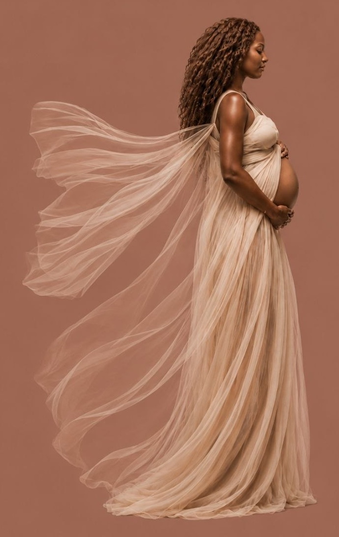 Femme enceinte sereine